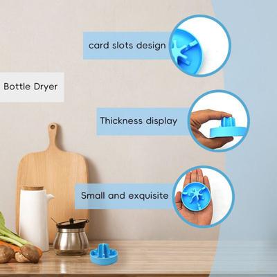 Bottle Drying Rack Space-Saving Bottle Organizer Under Cabinet Water Drip Collector for Cups Jars Bottles Kitchen Drying Rack