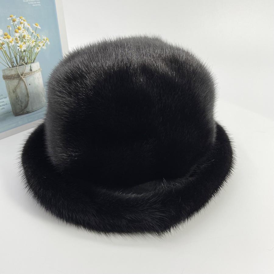 Warm Winter   Snow Mink Fur Hat with Tail fluffy Women Soviet Cap Penguine Hat Luxury Women's Winter   Fur Hat 2022