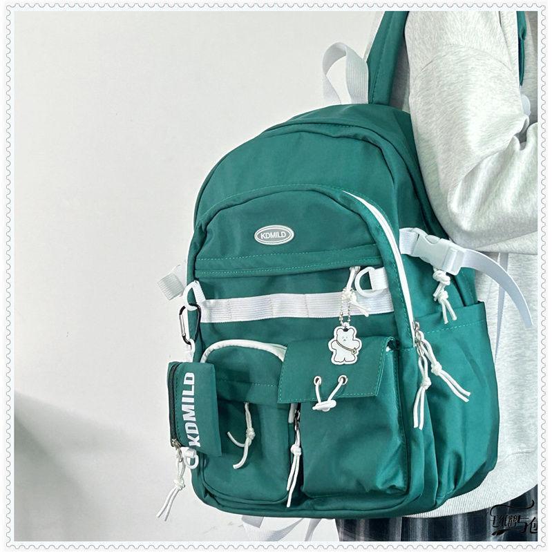 

Корейская версия ins универсальный стиль спецодежды школьный рюкзак студентка большая вместимость японский рюкзак дорожный рюкзак мужской зелёный