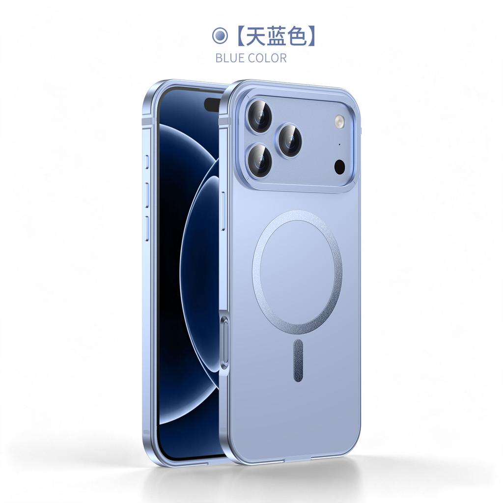Neu! Magnetische Metall-Handyhülle für iPhone 18 Pro Max Neuankunft Metallrahmen und Metall-Kameralinsenring Sturzfest für iPhone 18 Pro