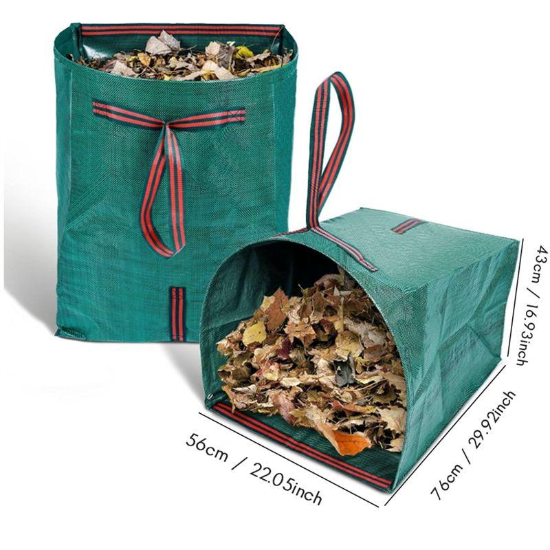 AEE4-Leaf Collector,Large Yard Dustpan-Type Lawn And Leaf Bags,53-Gallons Reusable Yard Garden Bags For Leaves,Debris,Grass