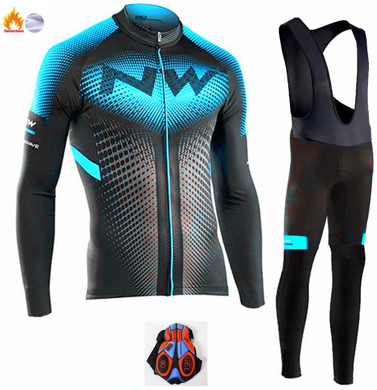 2026 Winter Warm Cycling Suit Set, Tour De France Edition Winter Cycling Suit Long Sleeve Fleece Thickened Warm Windproof Cycling Suit