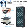 RFID Blocking Wallet Cover for TCL 40 XE/40 X T601D/NxtPaper 5G,PU Leather Stand Phone Case with Strap
