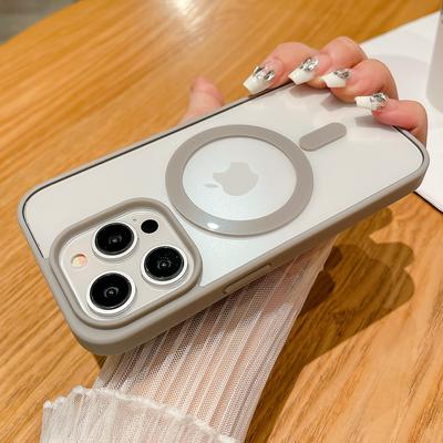 Für Magsafe Magnetic Bunte Transparente Hülle Für iPhone 16 15 14 13 12 11 Pro Max Mini XS XR X Wireless Charge Acrylabdeckung