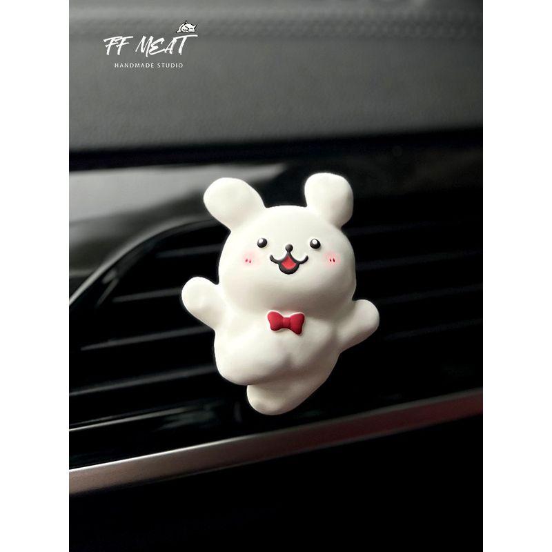 Car Aromatherapy Super Cute Happy Take off Puppy Dog Car Vent Central Control Interior Hand Painted Fragrant Stone Gift