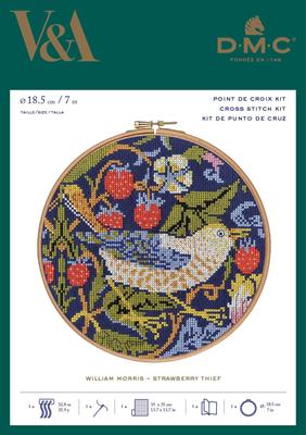 DMC Imported Embroidery Kit Morris HOOPS Strawberry Diameter 18cm BL1174 "William Thief" 77/361-03-229