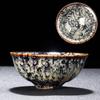 2 pezzi tazza da tè con smalto Temmoku, tazza da tè artistica, tazza in ceramica da forno Build, tazza da tè, servizio da tè cinese Jingdezhen Cielo stellato, opera d'arte bellissima