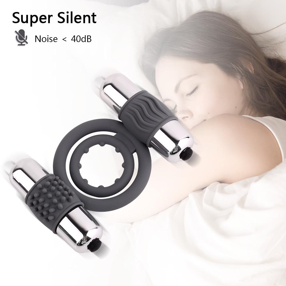 Penis Vibrator Ring Sleeve Ball Stretcher Male Chastity Cage Cock Ejaculating Delay Erotic Sex Toys