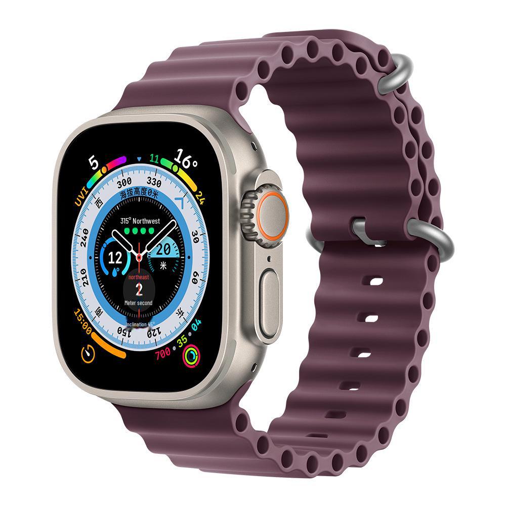 Ремешок из двухцветного силикона Apple Marine для часов 8/7/SE/Ultra Sports