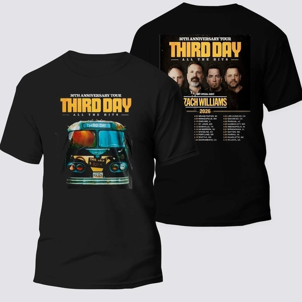 Third Day 30Th Anniversary Tour 2026 Unisex T shirt XXL