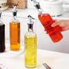 1PCS Oil Bottle Leak-Proof Glass Olive Oil Decanter Round with Pouring Spout, Cooking Oil Container Ideal Gift for Kitchen Tools