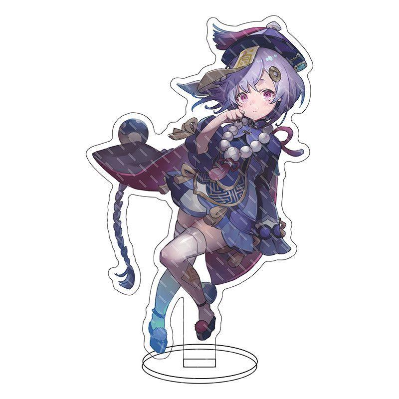 Barbatos Genshin Impact Keqing Barbara Acrylic Figure Stand Decoration Display