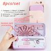 8pcs/Set Ruler Compass Pencil Set Geometry Maths Drawing Stationery Mathematical for Boys Girls Gift Office Stationery Supplies