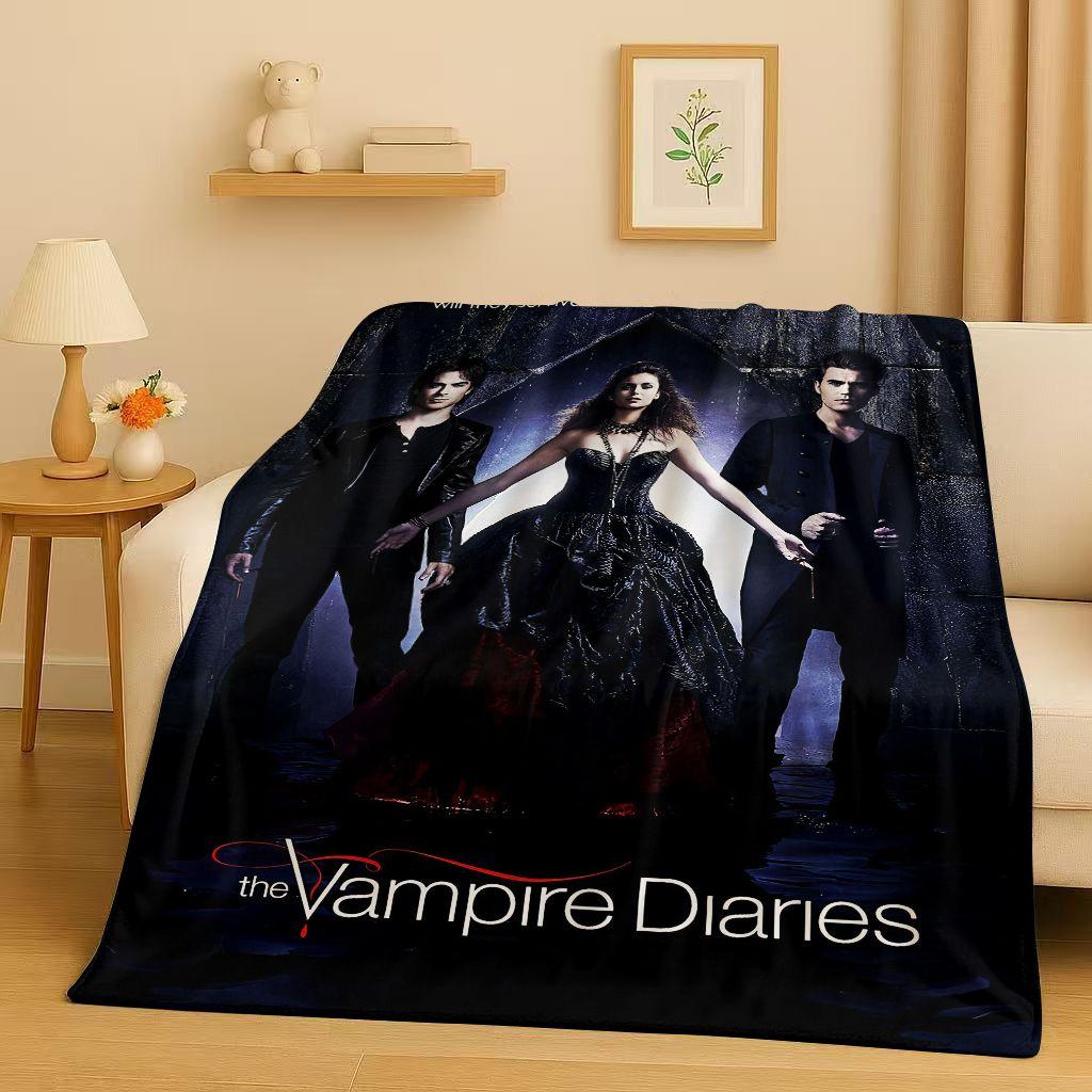 

Classic The Vampire Diaries Damon Salvatore TV Flannel Blanket,Ultra Soft Warm Plush Throw for Home Bedroom Bed Sofa Cover Kids 130x150cm