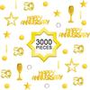 WILLBOND 3000 Pcs Gold 50th Anniversary Confetti Glitter Confetti Table Scatter Decorations for 50th Anniversary Wedding Birthday Party Decoration