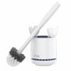 MR.SIGA Toilet Brush with Storage Case, Sturdy Handle and Durable Bristles for Bathroom Cleaning, White, 1 Set