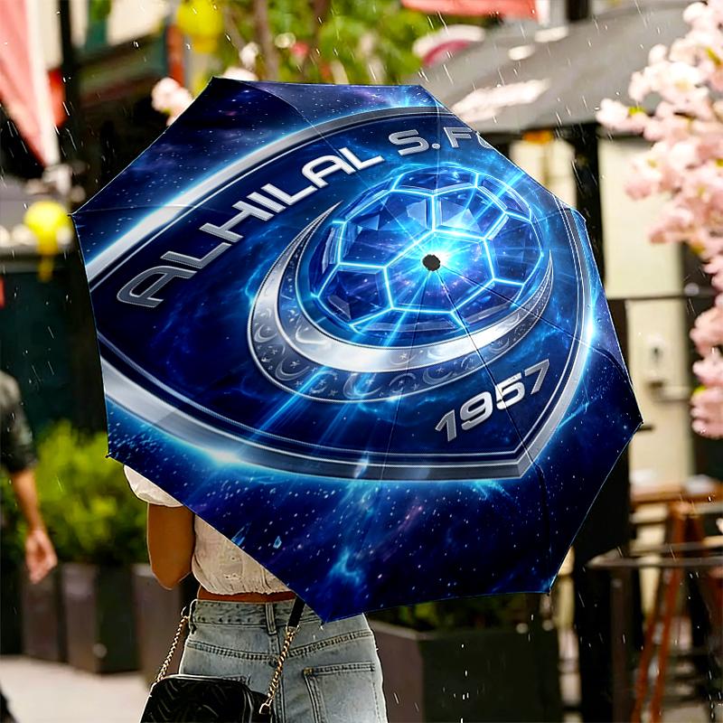 football club F.C Print Umbrella Automatic Opening/ Closing - Portable Foldable Design - Daily use for Travel/Outdoor - Gift for Birthday