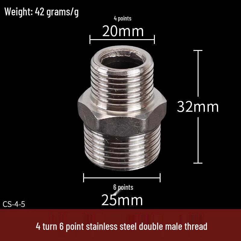 304 Stainless Steel Tee Elbow Water Pipe Fittings with Male/Female Threads