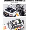 1/24 Scale Toyota FJ Cruiser Camper Alloy Model, Cool Sound and Light, Can Be Opened In Many Places In The Car Body, Four-wheel Shock Absorber