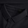 Men's Black Short Sleeve Polo Shirt Casual Slim-fit Basic Top
