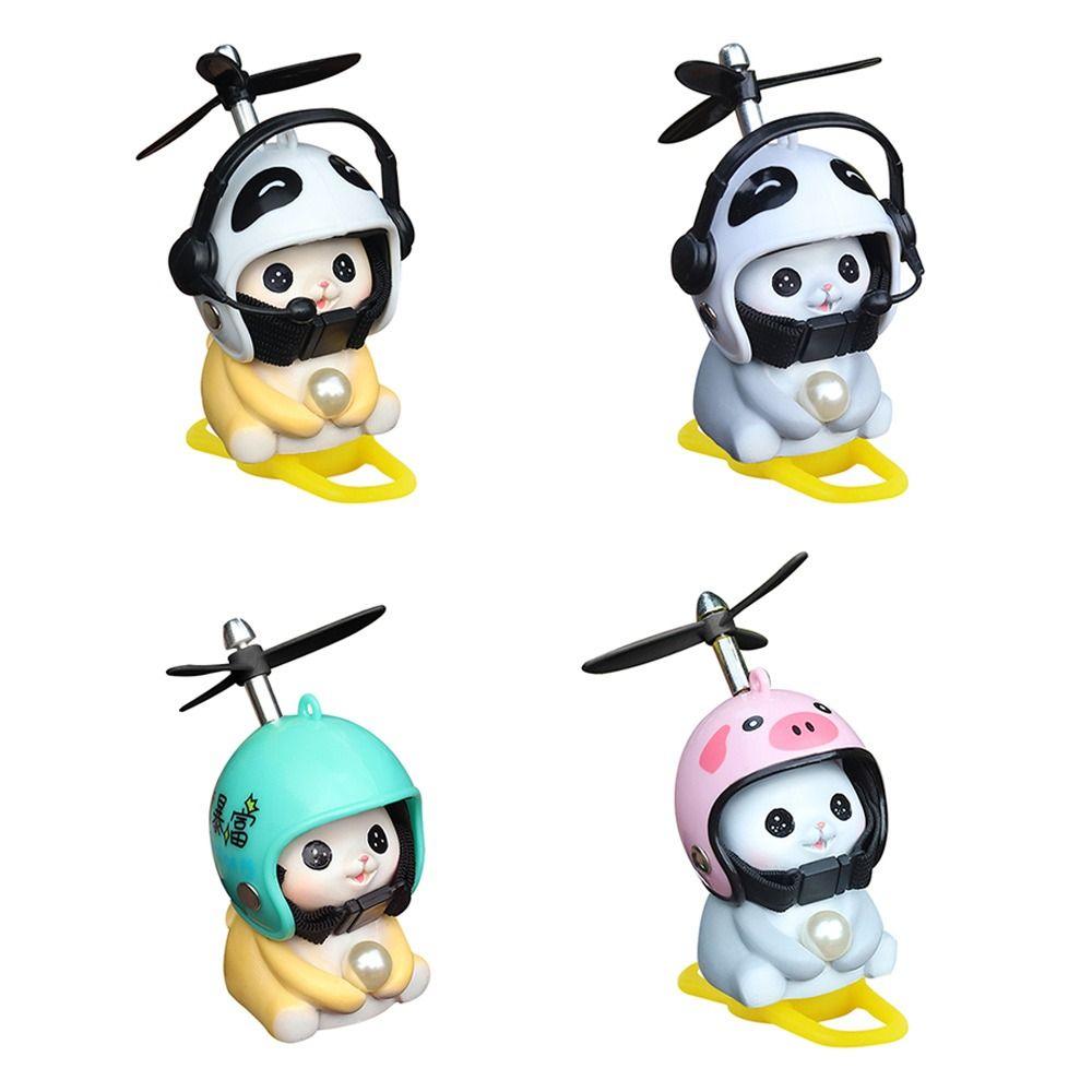 Cute Bike Electric Ornaments Cat Helmet Propeller Riding Equipment Accessories