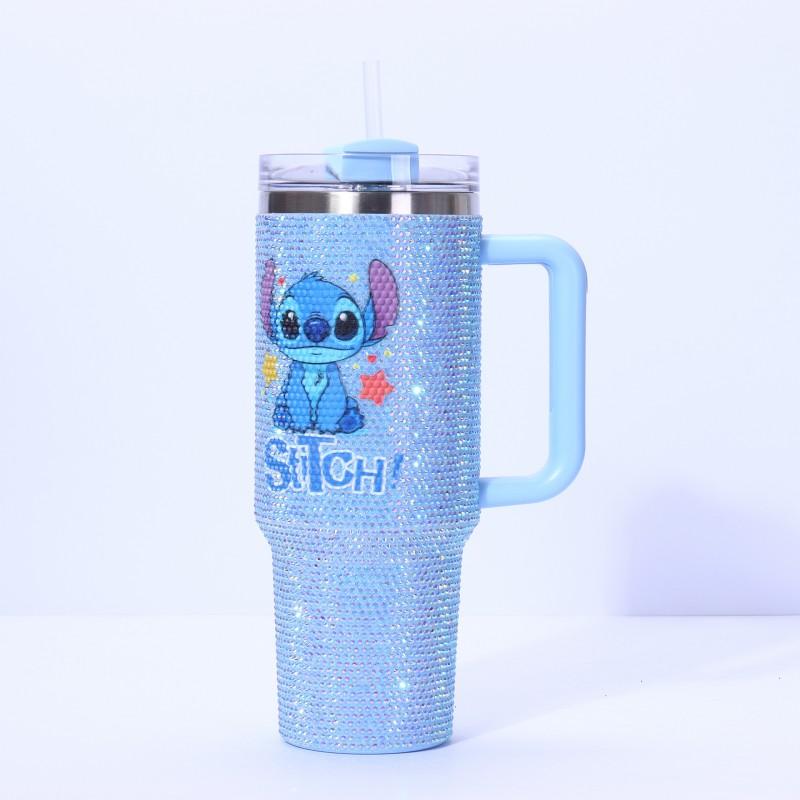 40oz Insulated Car Mug With Handle Accent 304 Stainless Steel Leak-Proof Travel Cup Home Office Outdoor Sports