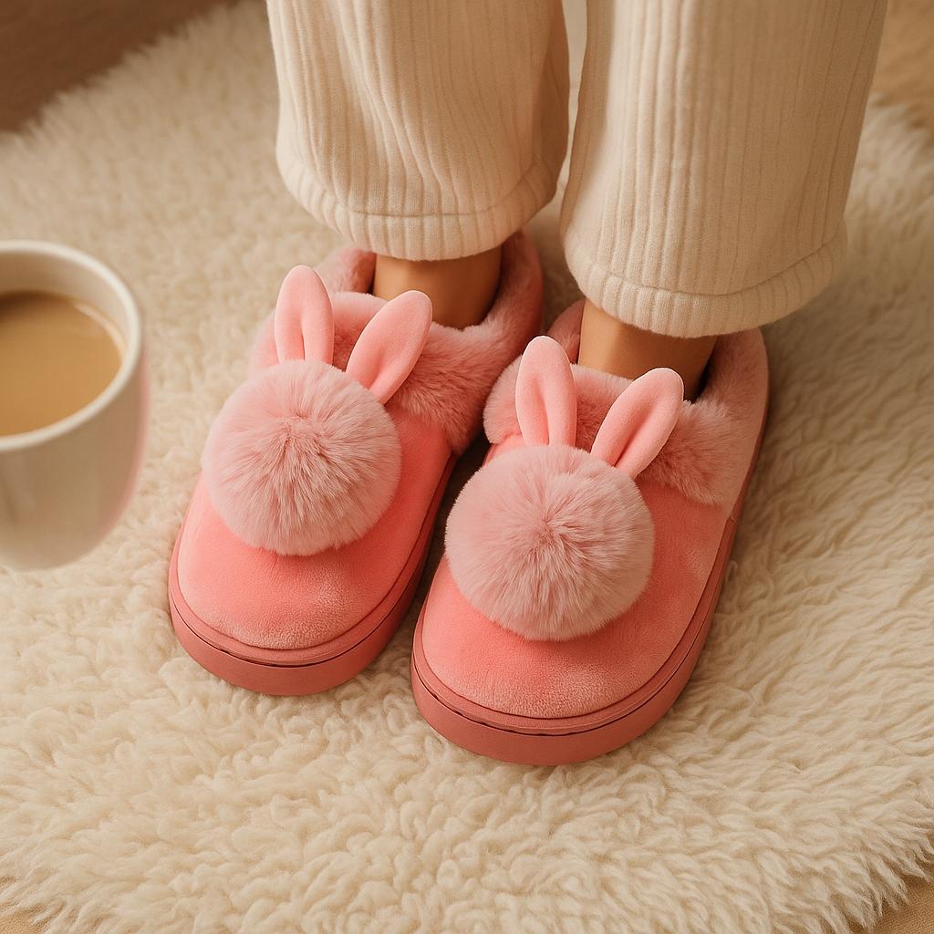 Women's Winter Slippers Warm Home Slippers Rabbit Size 36-37