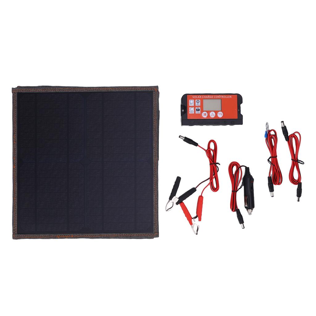 Portable Solar Panel Pack Kit 15W 5V Output Monocrystalline Silicon Foldable USB Charger with