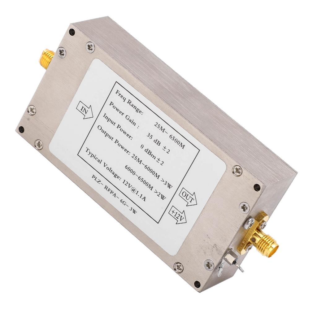 3W Wideband Signal Source Amplifier Module High Gain Flatness 12V RF Power Amplifier 25M‑6500MHz