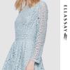 ELLASSAY Women's Sequin Lace Hollow-out Mini Dress