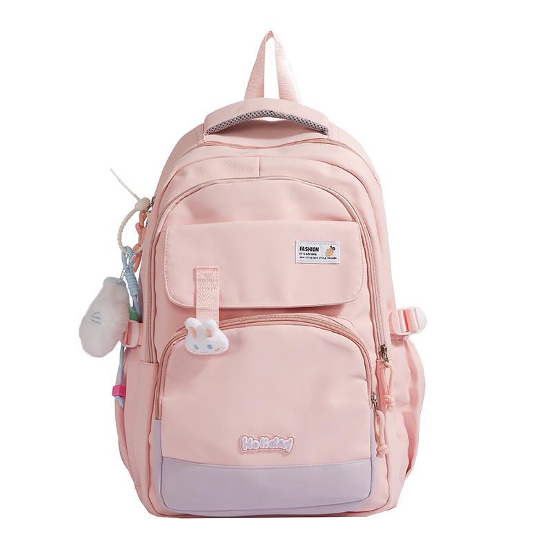 Schoolbag Backpack Women's Large Capacity High School Student School Bag Elementary School Junior High School Campus Korean Edition Tide Leisure 