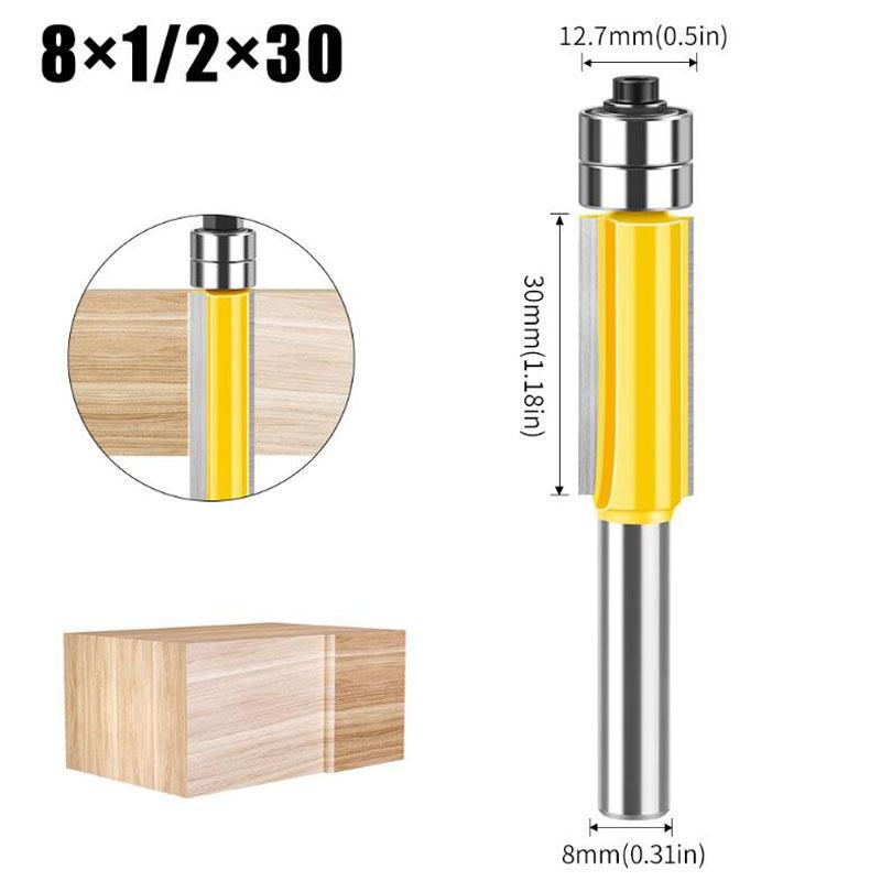 

Двойной подшипниковый торцевой фрезерный станок, профессиональная фреза для деревообработки, торцевая фреза с хвостовиком 8 мм 8*1/2*30 жёлтый