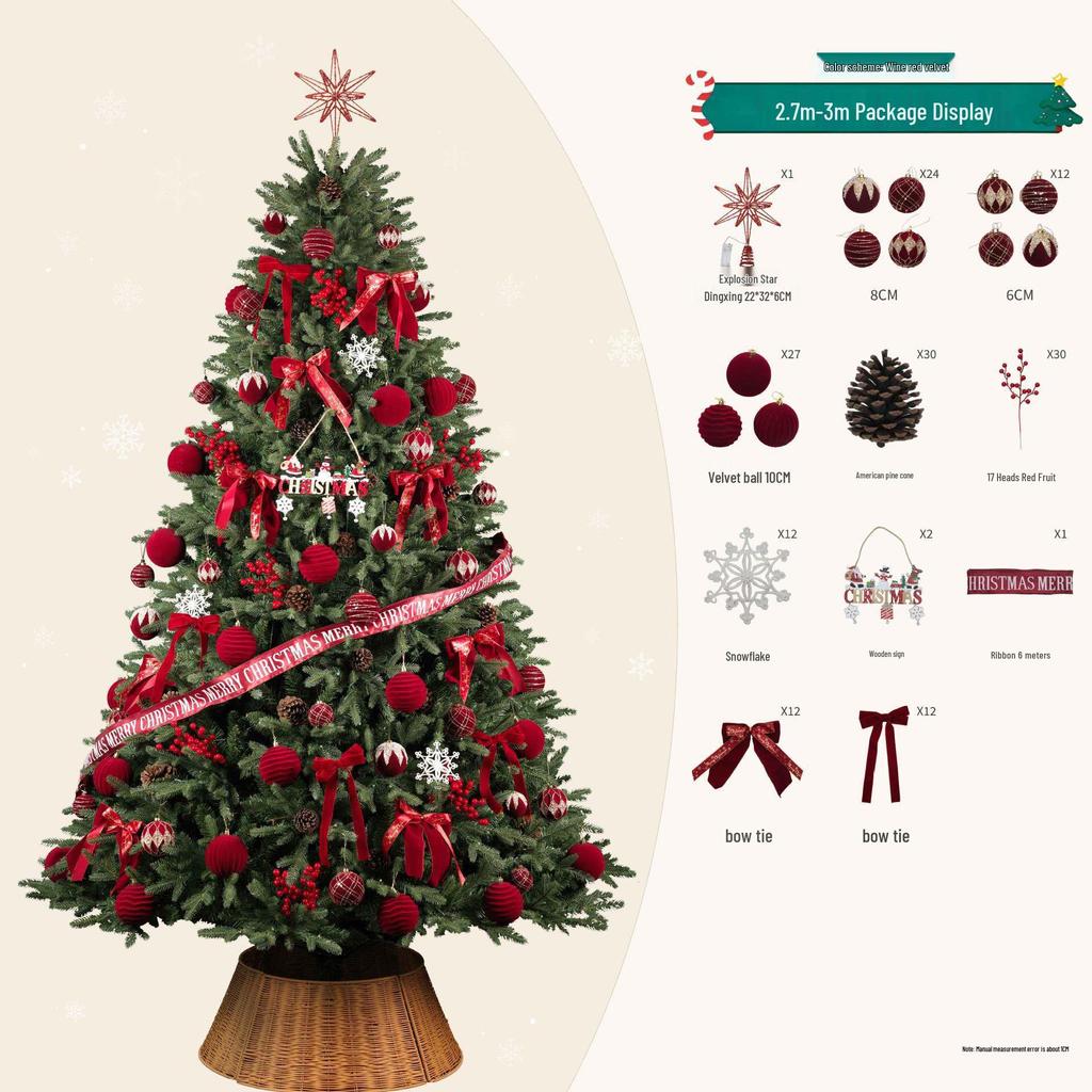 PVC Dense Christmas Tree - 1.5/1.8/2.1 Meters, Ideal for Hotel & Home Decor