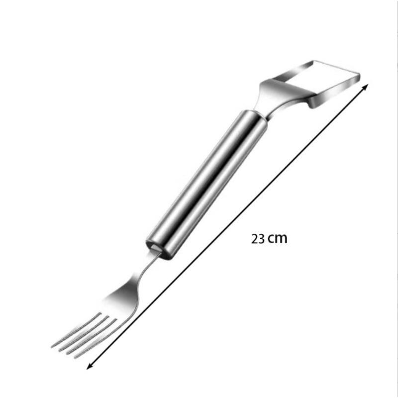 2-in-1 Stainless Steel Fruit Vegetable Divider with Fork Design for Easy Watermelon Cutting