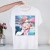 Puella Magi Madoka Magica Tshirt Unisex Retro Washed Vintage Anime Graphic Print Harajuku Streetwear Hip Hop Cotton Short Sleeve