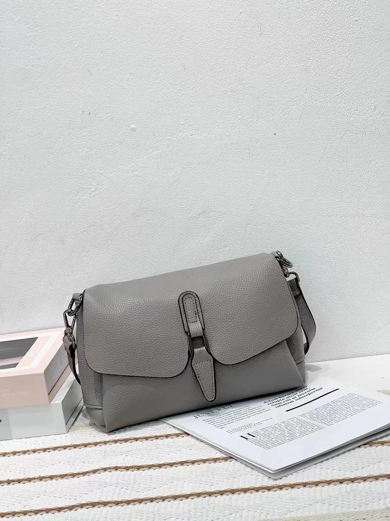 High Quality Cow Leather Women's Shoulder Bag Crossbody Lady Casual Handbag Underarm Pouch Multiple Compartments Messenger Bag