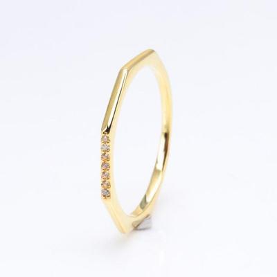 925 Sterling Silver Pan Ring Creative Polygonal Couple Ring For Women Wedding Party Gift Fashion Jewelry