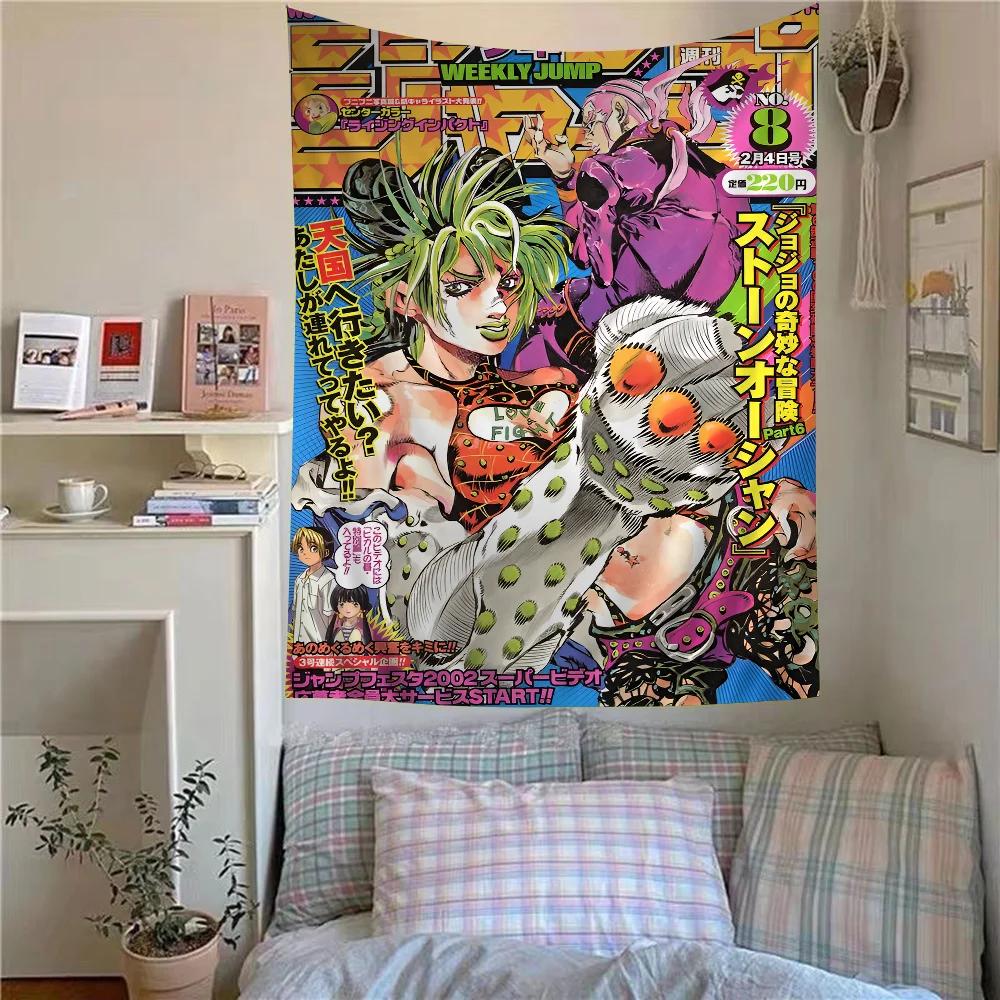 Anime JoJos Bizarre Adventure Cartoon Tapestry Wall Hanging Decoration Household Home Decor