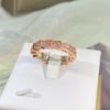 New European and American Fashion Serpentine Rose Gold Zircon Rings Boutique