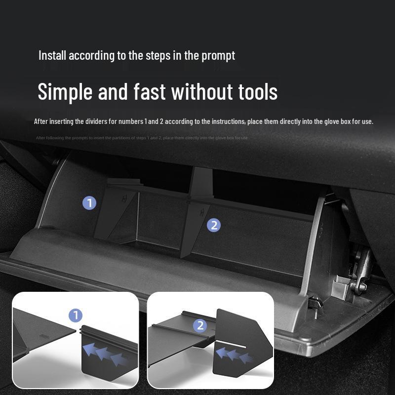 RAV4 Rongfang Wildlander Glove Box Divider: Passenger Side Storage Accessory for 26 Models.