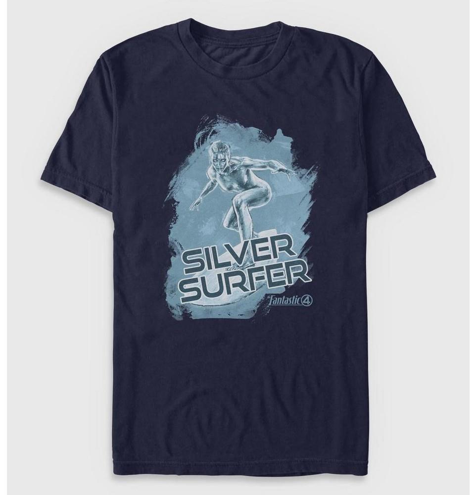 

Marvel The Fantastic Four First Steps Silver Surfer Strokes T-Shirt Size S-5XL Unisex T-Shirt L