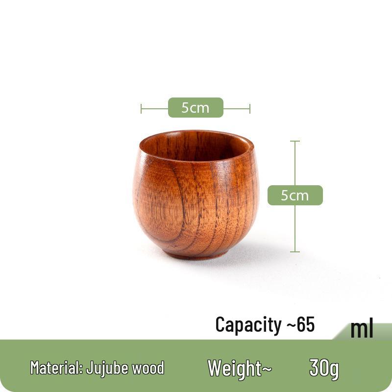 

Sour Jujube Wood Mug: Wooden Beer or Coffee Mug with Large Belly and Wooden Handle for Tea or Home Use. 101-400ml