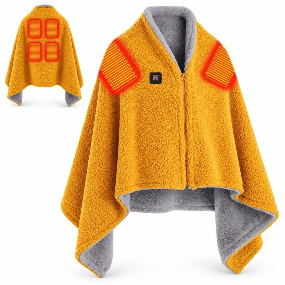 Soft Fabric USB Heating Shawl 3 Heated Level Outdoor Camping Thermal Blankets Office Use