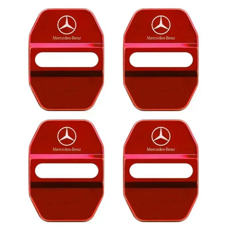 BTP5   4PCS Car Door Lock cover Protect Buckle Cover Latch Stop Anti Rust Car Accessories For Mercedes Benz W211 W210 W213 W203 W205