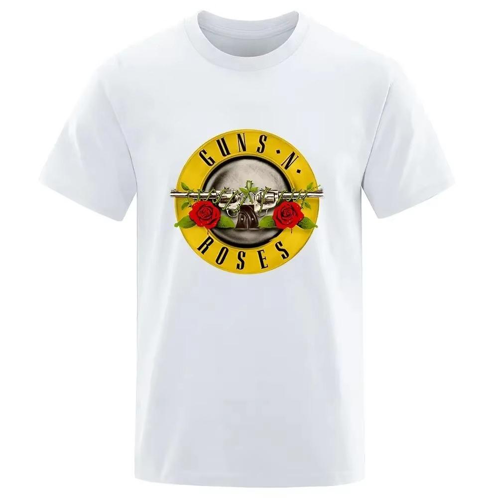 Guns N 'Roses Hard Rock Herren- und Damen-Ted Hip Hop Kleidung Musik Herren- und Damen-Baumwoll-T-Shirts