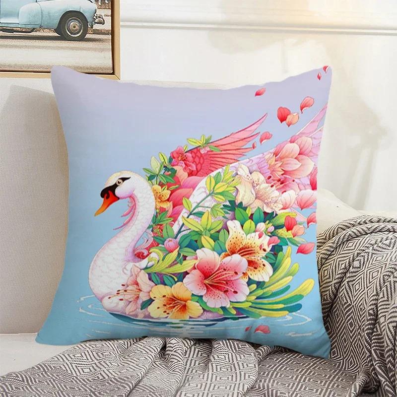 Decorative Sofa Cushion Cover 40x40 Chinese Style Landscape Pillowcase 50x50 Cushions Covers Car Decoration Pillow Home Decor