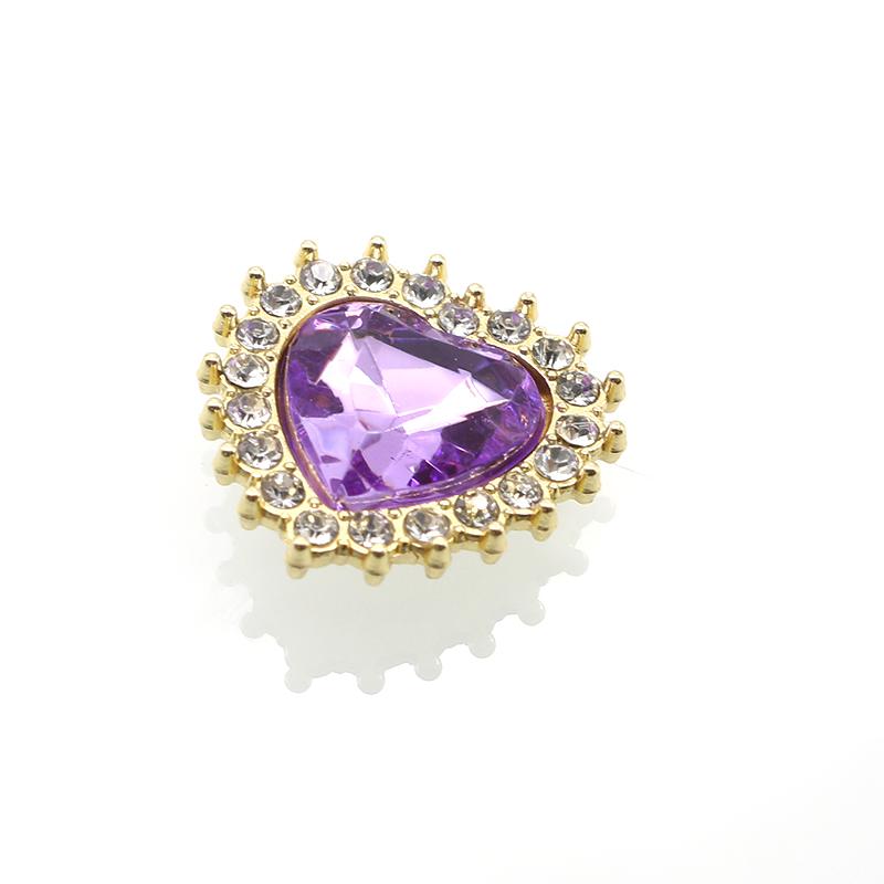 10Pcs/Lot19MM New Fashion DIY Jewelry Clothing Footwear Accessories with Diamond Heart Heart Flower Plate Buckle