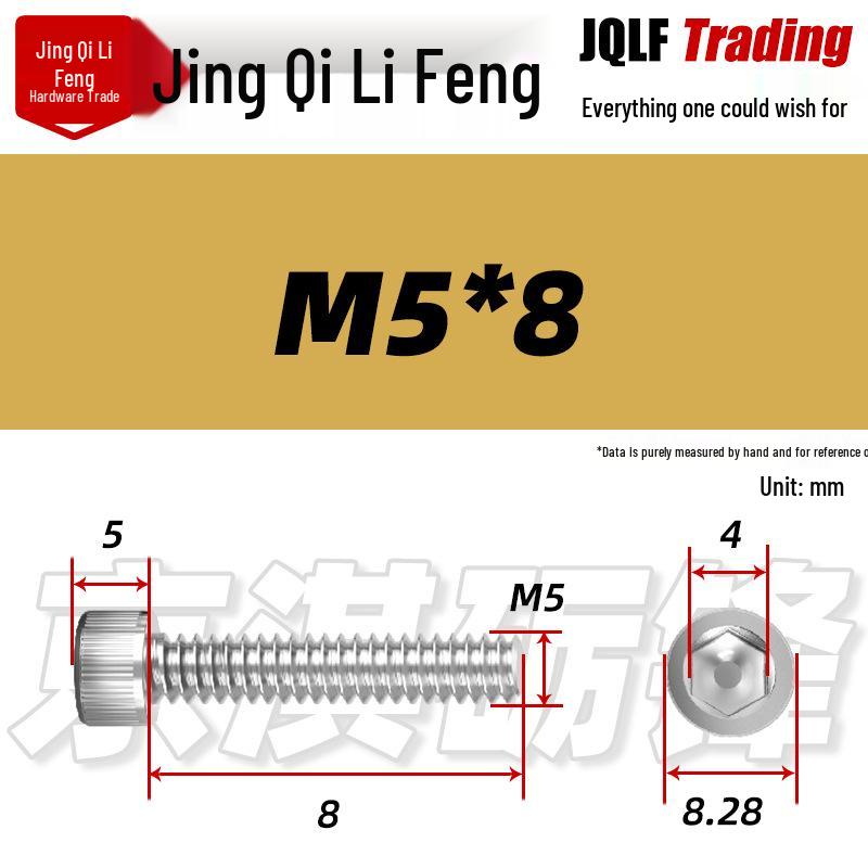 201 Stainless Steel Hex Socket Head Cap Screws M3-M27, Fully Threaded