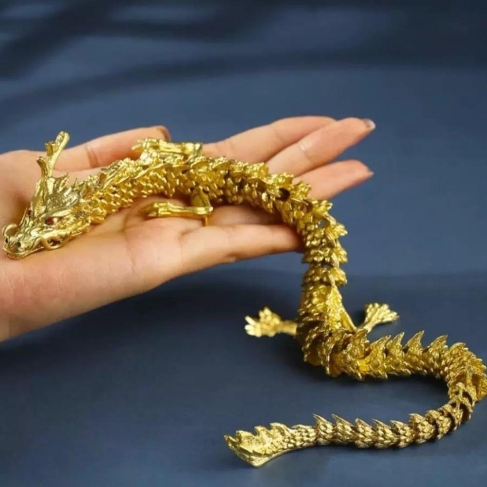 Symbol der Macht und des Glücks Fünfklauiger Goldener Drache Ornament Desktop Dekoration