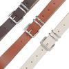 Silver Buckle Leather Women's Belt - Fashionable & Versatile for Jeans and Casual Wear